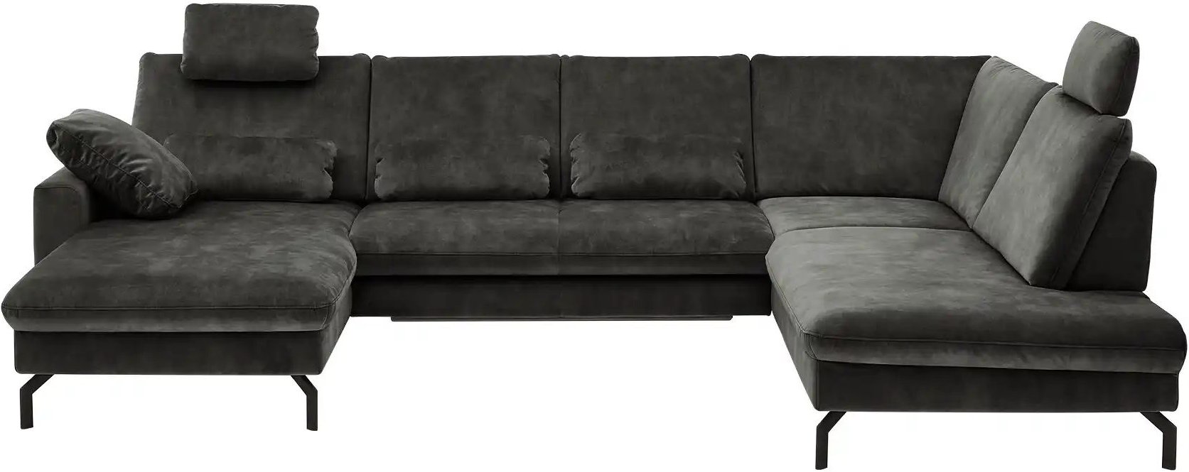 meinSofa Wohnlandschaft aus Mikrofaser Grace ¦ grau ¦ Maße (cm): B: 332 H: 89 T: 220.0 Polstermöbel > Sofas > Schlafsofa...