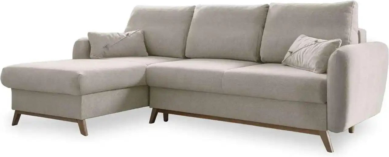 Miuform Ecksofa mit Schlaffunktion Scandic Lagom ¦ beige ¦ Maße (cm): B: 235 H: 90 Polstermöbel > Sofas > Ecksofas - Höf...