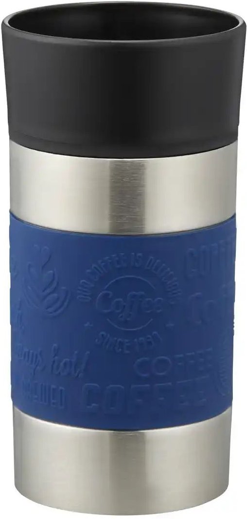 KHG Isolierbecher 300ml ¦ blau ¦ Edelstahl,Kunststoff ¦ Maße (cm): H: 16 Ø: 8 Kaffee & Tee > Isolierbecher - Höffner