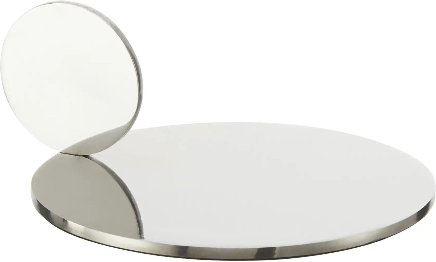 HOME STORY Kerzenteller   ¦ silber ¦ Edelstahl ¦ Maße (cm): H: 4  Ø: 10 Accessoires > Kerzen & Kerzenständer > Kerzenstä...