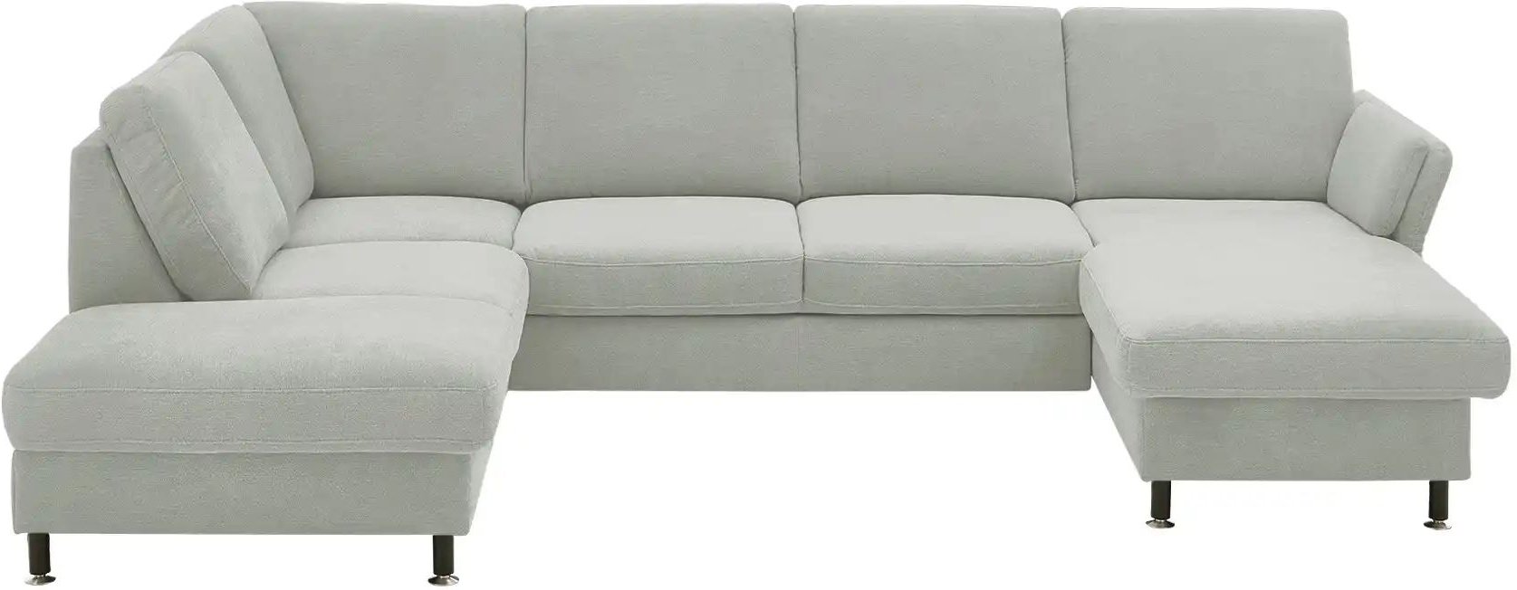 meinSofa Wohnlandschaft aus Flachgewebe Veit ¦ grau ¦ Maße (cm): B: 305 H: 90 T: 200.0 Polstermöbel > Sofas > Wohnlandsc...