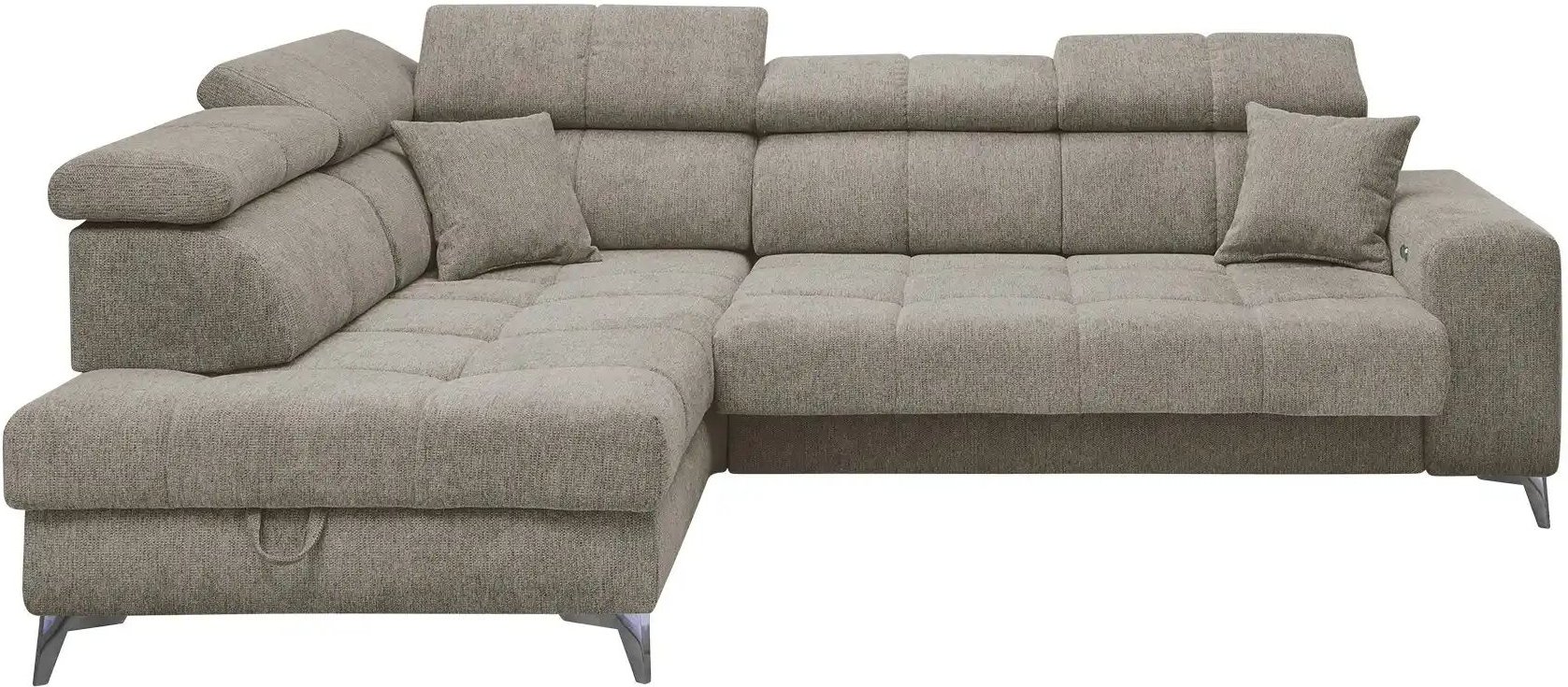 Ecksofa inklusive Stauraum Sydney ¦ grau ¦ Maße (cm): B: 282 H: 105 T: 198.0 Polstermöbel > Sofas > Ecksofas - Höffner