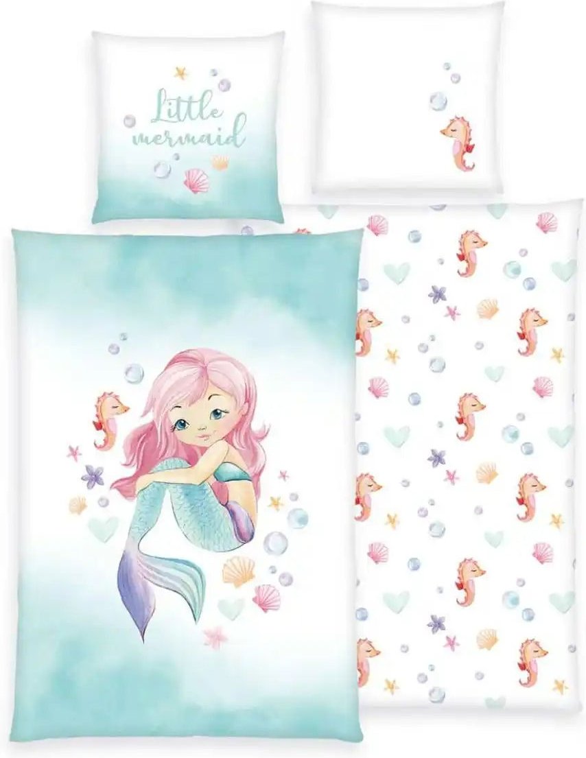 Herding Bettwäsche-Set Little mermaid ¦ mehrfarbig ¦ Maße (cm): B: 135 H: 1 Bettwaren > Bettwäsche > Kinderbettwäsche -...