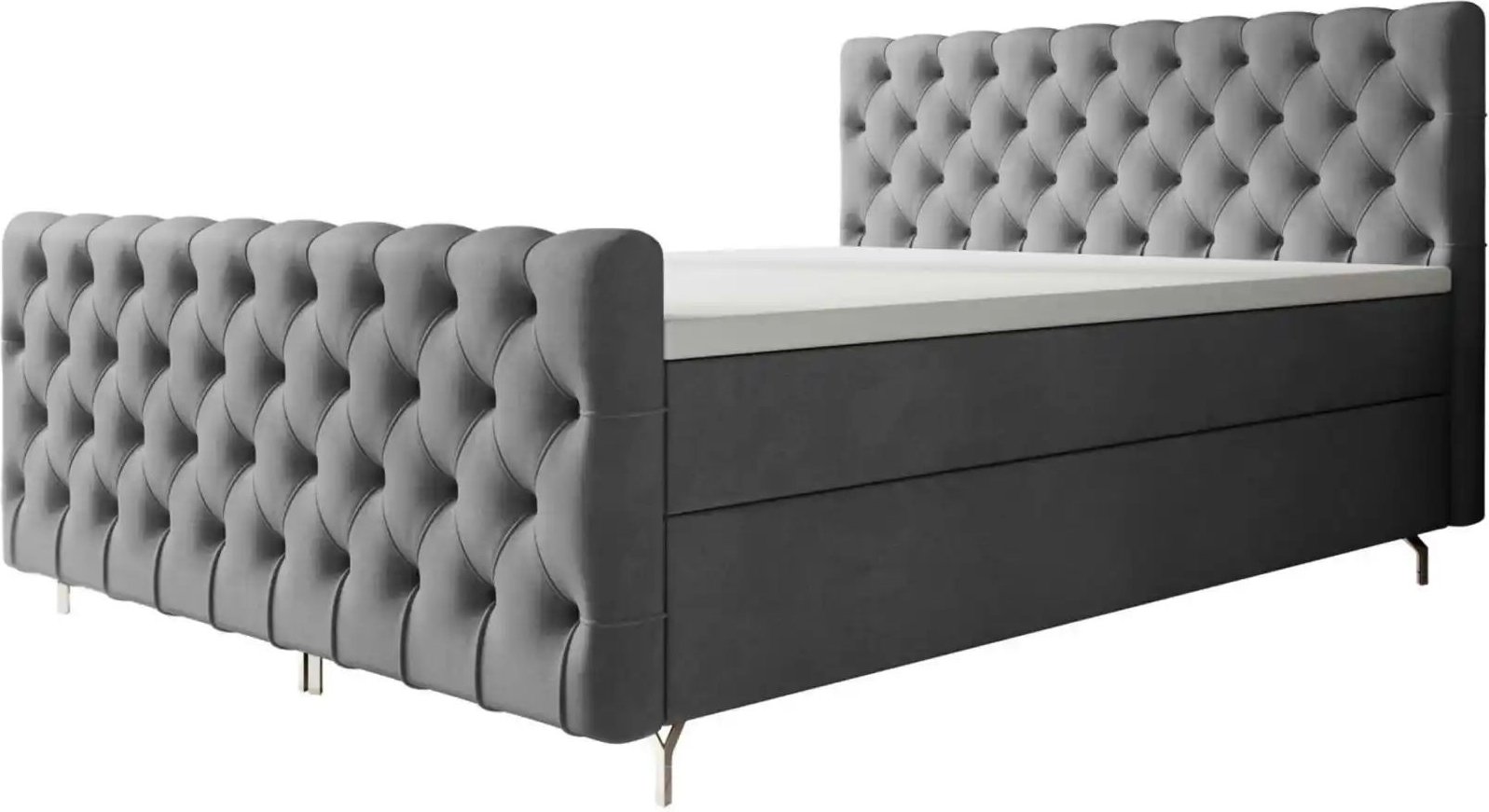 Boxbett mit Stauraum Chester Plus ¦ grau ¦ Maße (cm): B: 160 H: 111 Betten > Komfortbetten - Höffner