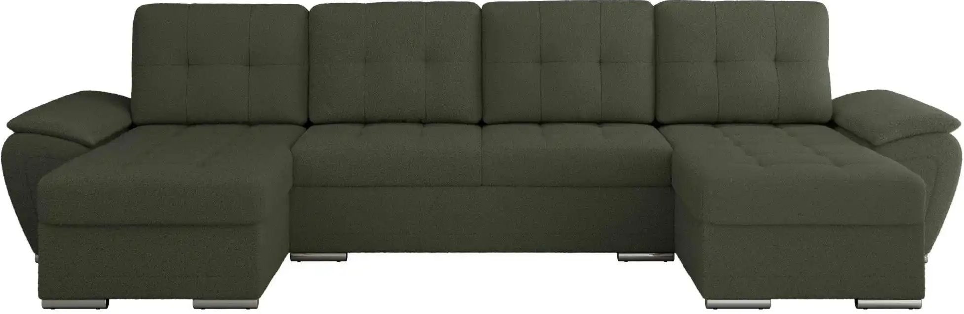 Wohnlandschaft mit Schlaffunktion Umbria ¦ grün ¦ Maße (cm): B: 336 H: 85 Polstermöbel > Sofas > Schlafsofas - Höffner