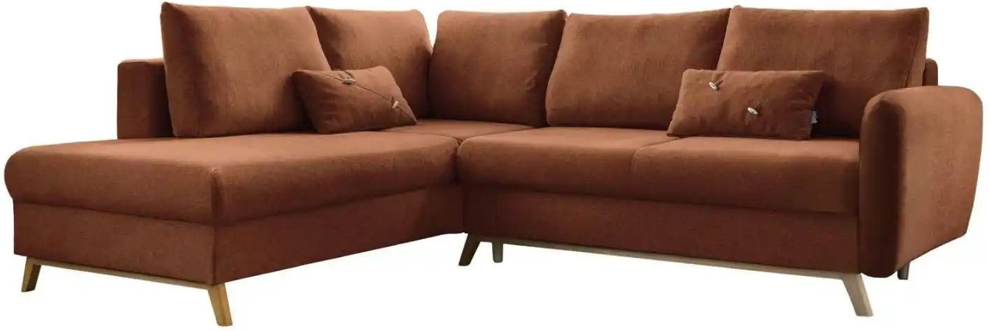 Miuform Ecksofa mit Schlaffuntkion Scandic Lagom ¦ rot ¦ Maße (cm): B: 242 H: 90 Polstermöbel > Sofas > Ecksofas - Höffn...