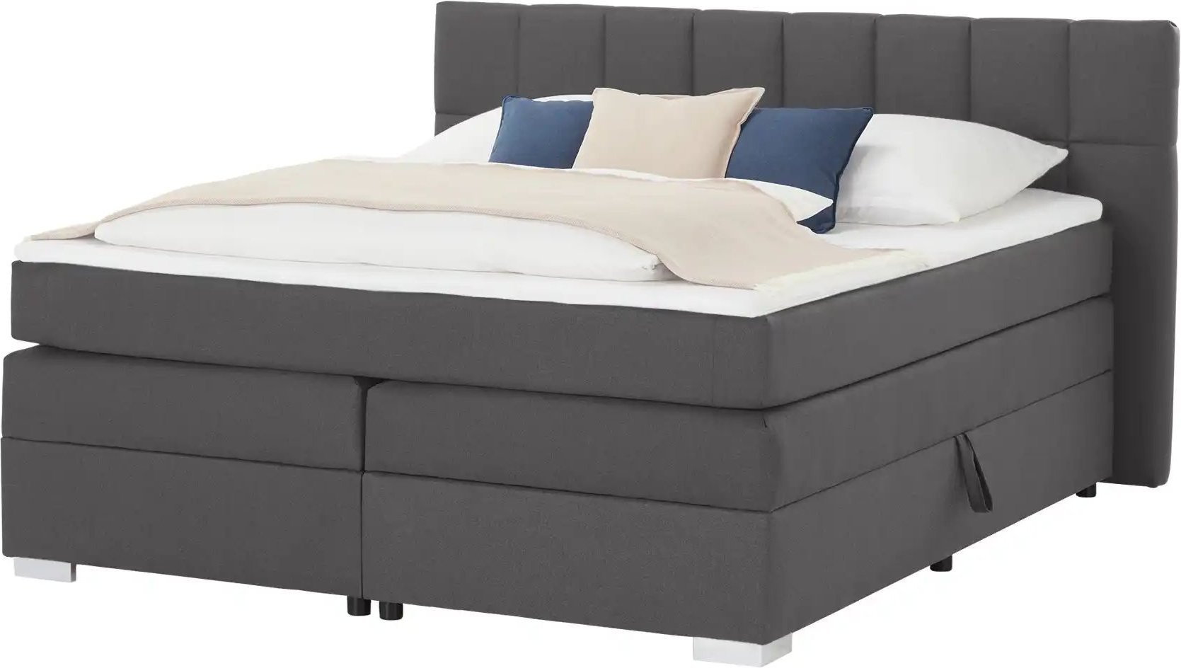 Boxspringbett  Kex 2.0 ¦ grau ¦ Maße (cm): B: 202 H: 111 Betten > Boxspringbetten - Höffner