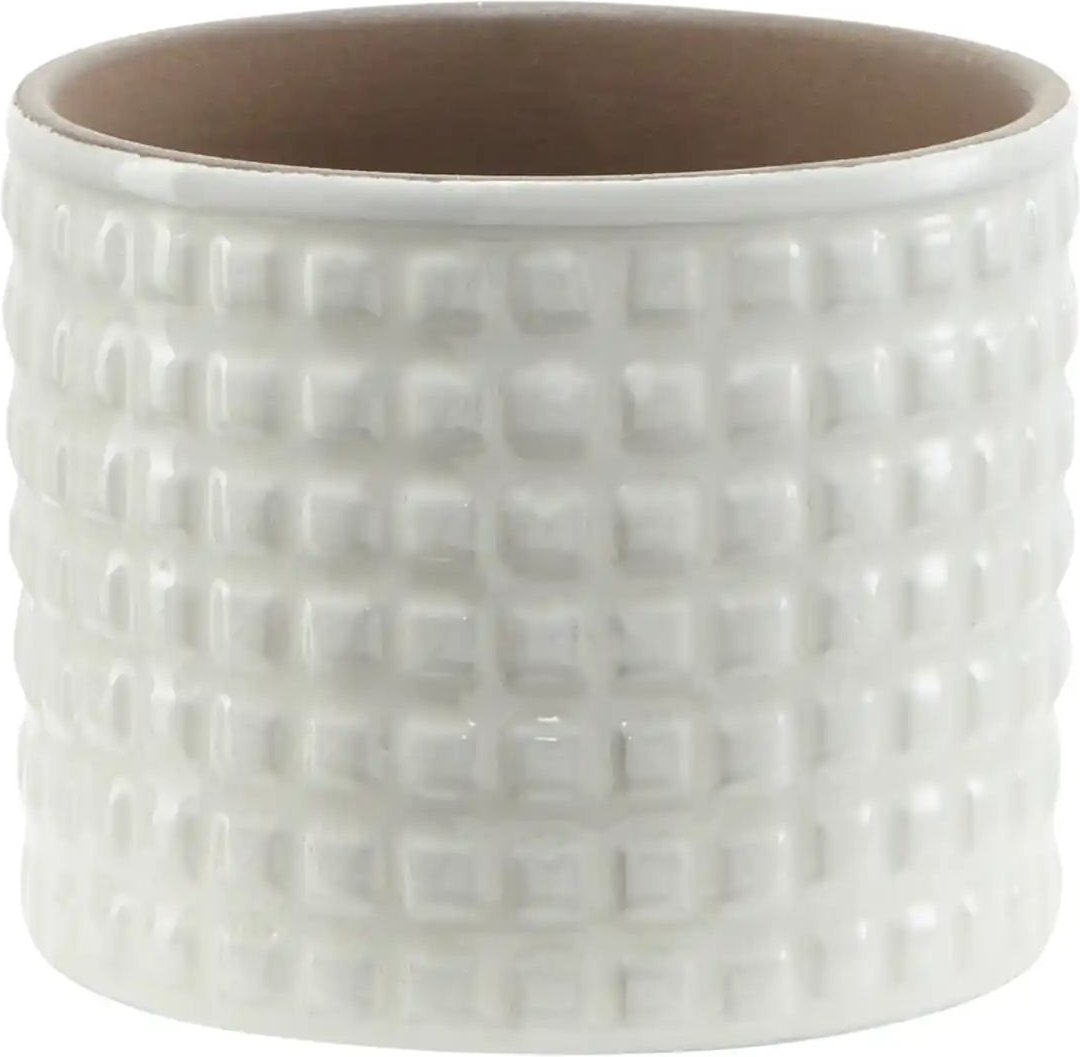 HOME STORY Übertopf   ¦ weiß ¦ Steingut ¦ Maße (cm): H: 9  Ø: 11 Accessoires > Dekoartikel - Höffner
