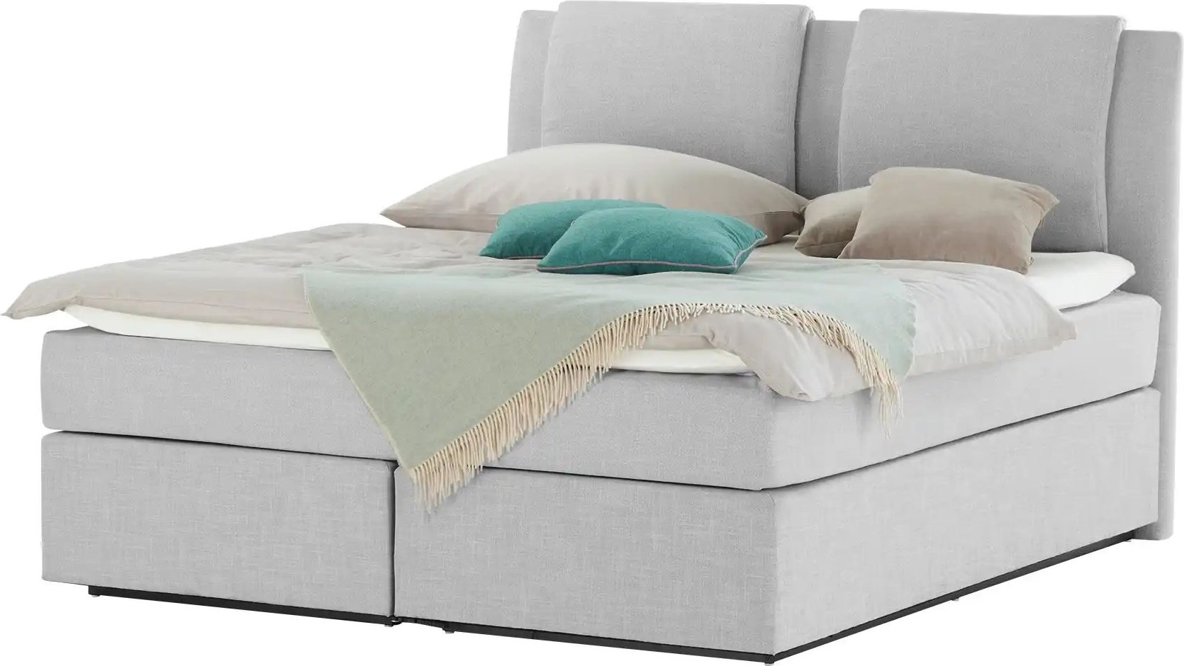 Wohnwert Boxspringbett  Dormian Saman ¦ grau ¦ Maße (cm): B: 180 H: 127 Betten > Boxspringbetten - Höffner