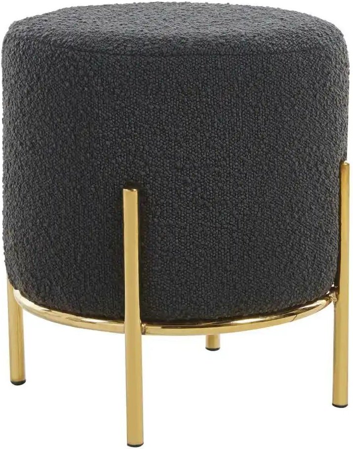 Hocker Bouclé Dejan ¦ grau Ø: 35 Polstermöbel > Hocker - Höffner