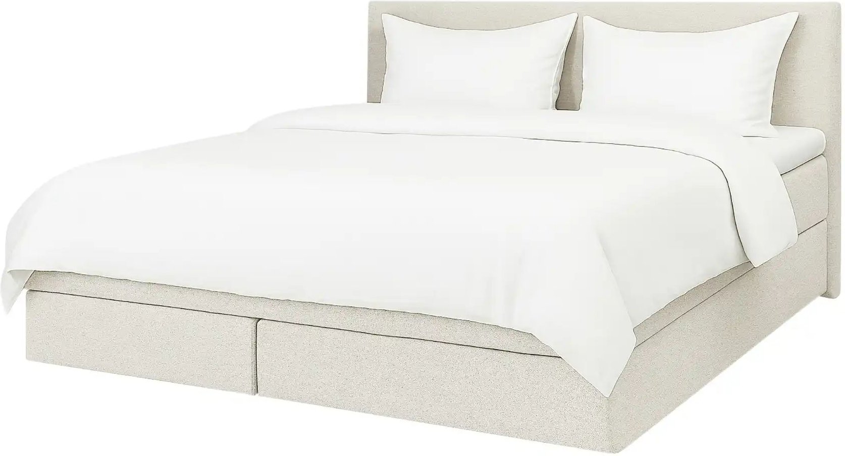 Boxspringbett 160x200 in creme Elin ¦ creme ¦ Maße (cm): B: 160 H: 105 Betten > Boxspringbetten - Höffner