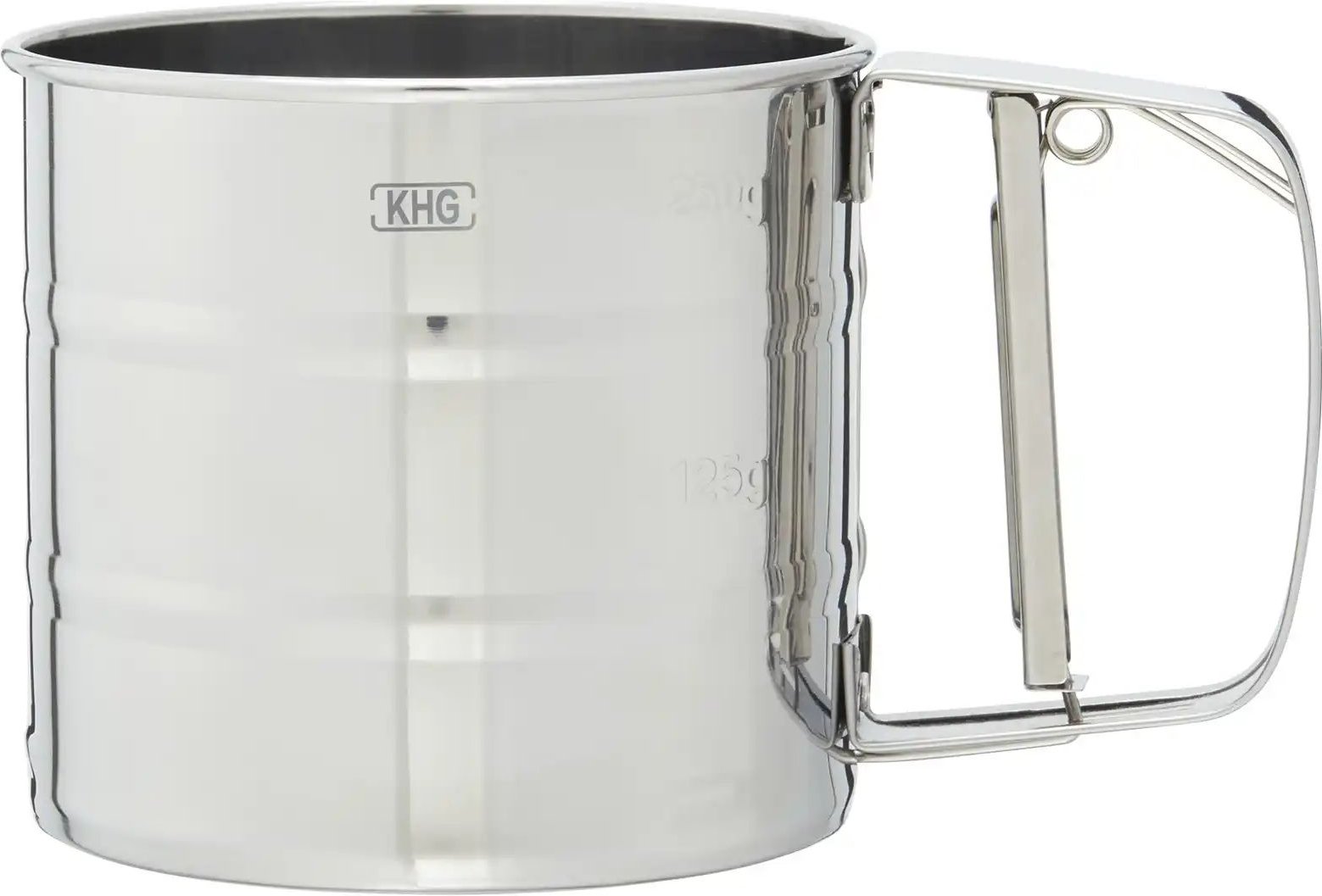 KHG Einhand-Mehlsieb KHG Küchenhelfer ¦ silber ¦ Edelstahl ¦ Maße (cm): B: 15,5 H: 9,5 Küchenzubehör & Helfer > Küchenh...
