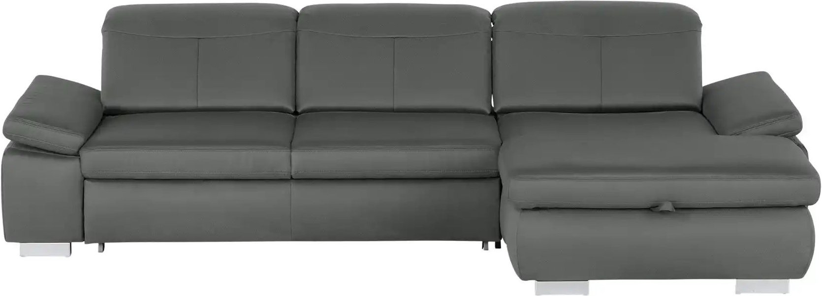 Lounge Collection Ecksofa aus Mikrofaser Kathrin ¦ grau ¦ Maße (cm): B: 309 H: 85 T: 195.0 Polstermöbel > Sofas > Ecksof...