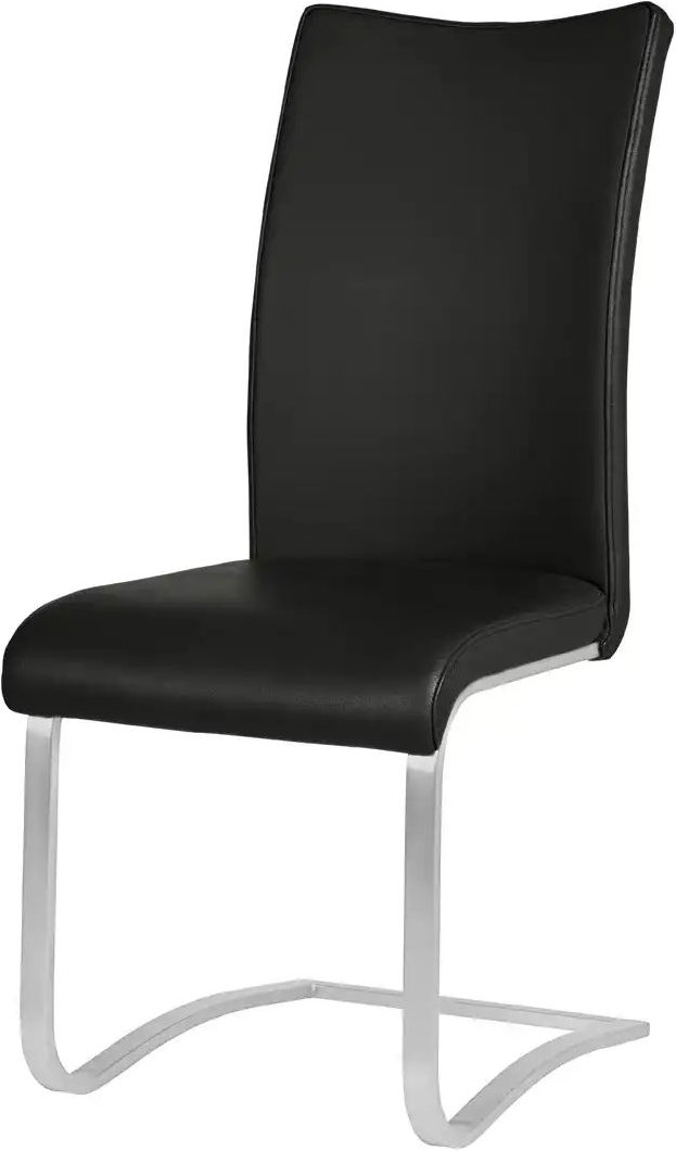 uno Freischwinger mit Edelstahlgestell Letitia ¦ schwarz ¦ Maße (cm): B: 43 H: 103 T: 52.0 Stühle > Schwingstühle - Höff...