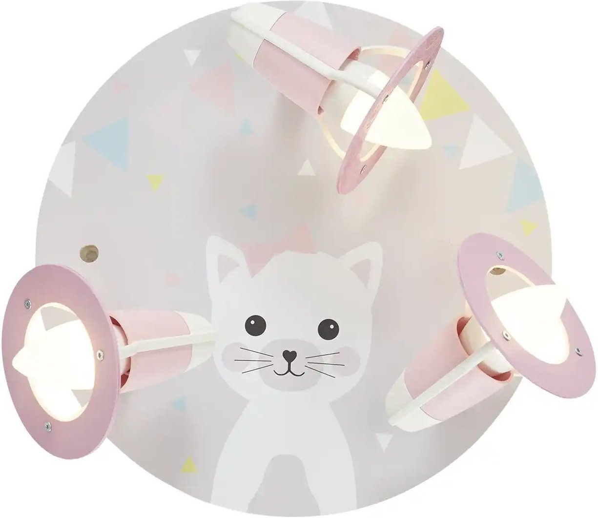 Uups Deckenleuchte 3-flammig Miau ¦ grau ¦ Maße (cm): H: 20 Ø: 30 Lampen & Leuchten > Kinderlampen - Höffner