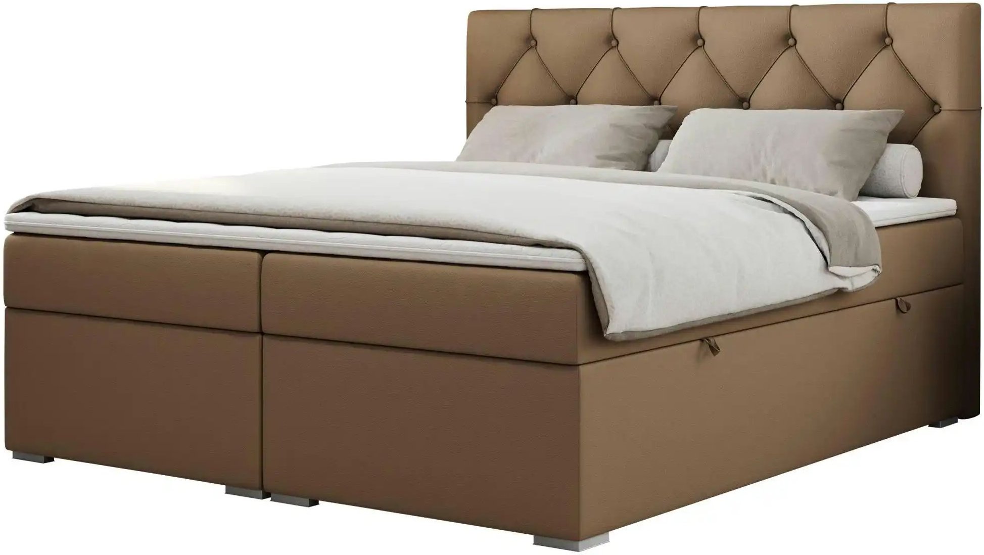 Boxbett mit Bettkasten Alda ¦ braun ¦ Maße (cm): B: 140 H: 118 Betten > Komfortbetten - Höffner
