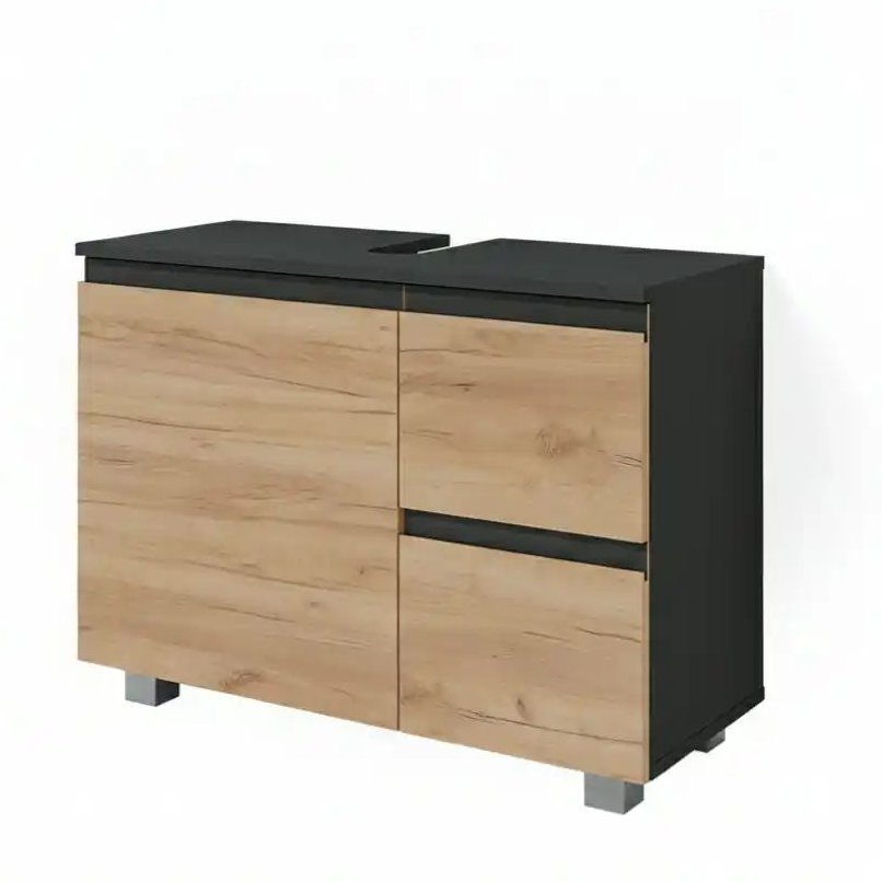 Thumbnail - Waschbeckenunterschrank ¦ holzfarben ¦ Maße (cm): B: 80 H: 60,8 Schränke > Badschränke > Waschbecken-unterschränke - H...