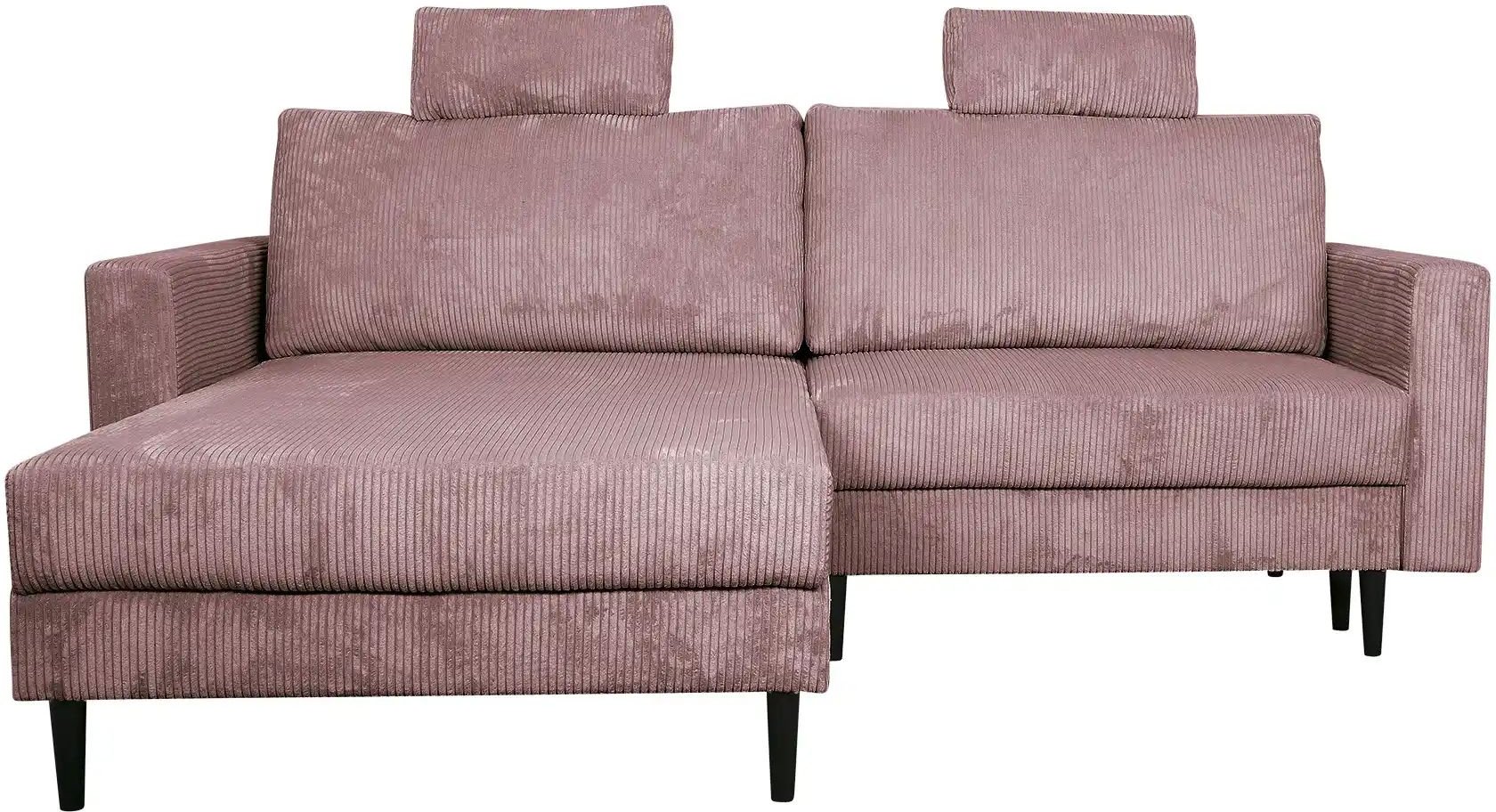 uno Ecksofa trendiger Cordstoff Livorno ¦ rosa/pink ¦ Maße (cm): B: 221 H: 105 T: 153.0 Polstermöbel > Sofas > Ecksofas ...