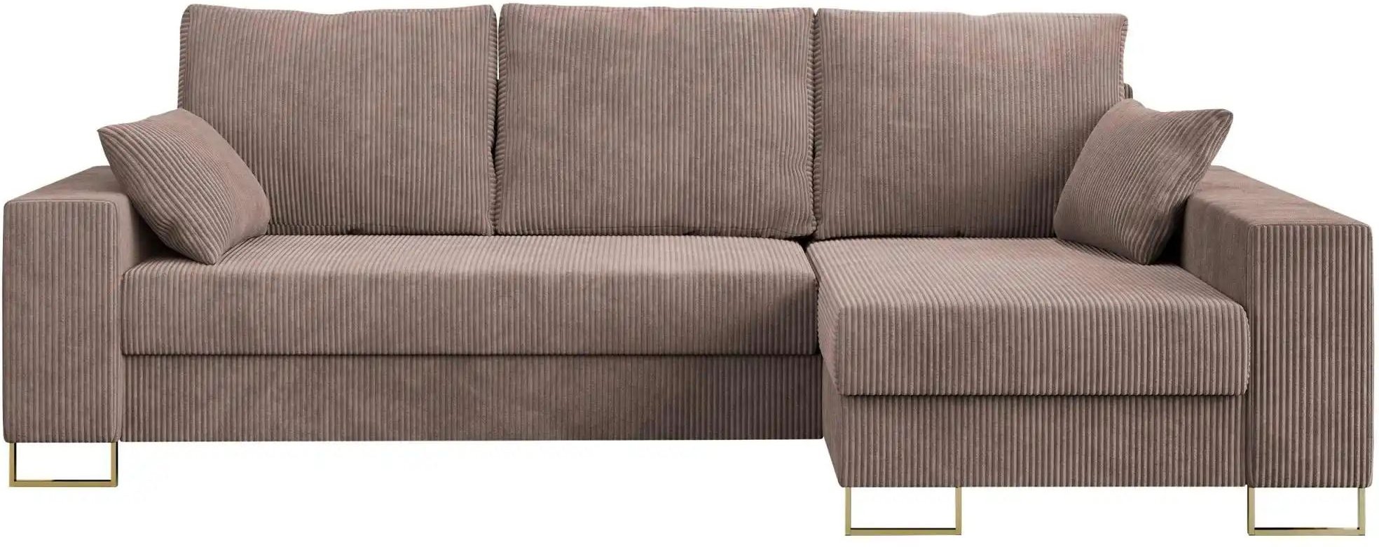 Ecksofa mit Schlaffunktion Dorain ¦ rosa/pink ¦ Maße (cm): B: 242 H: 85 Polstermöbel > Sofas > 3-Sitzer - Höffner
