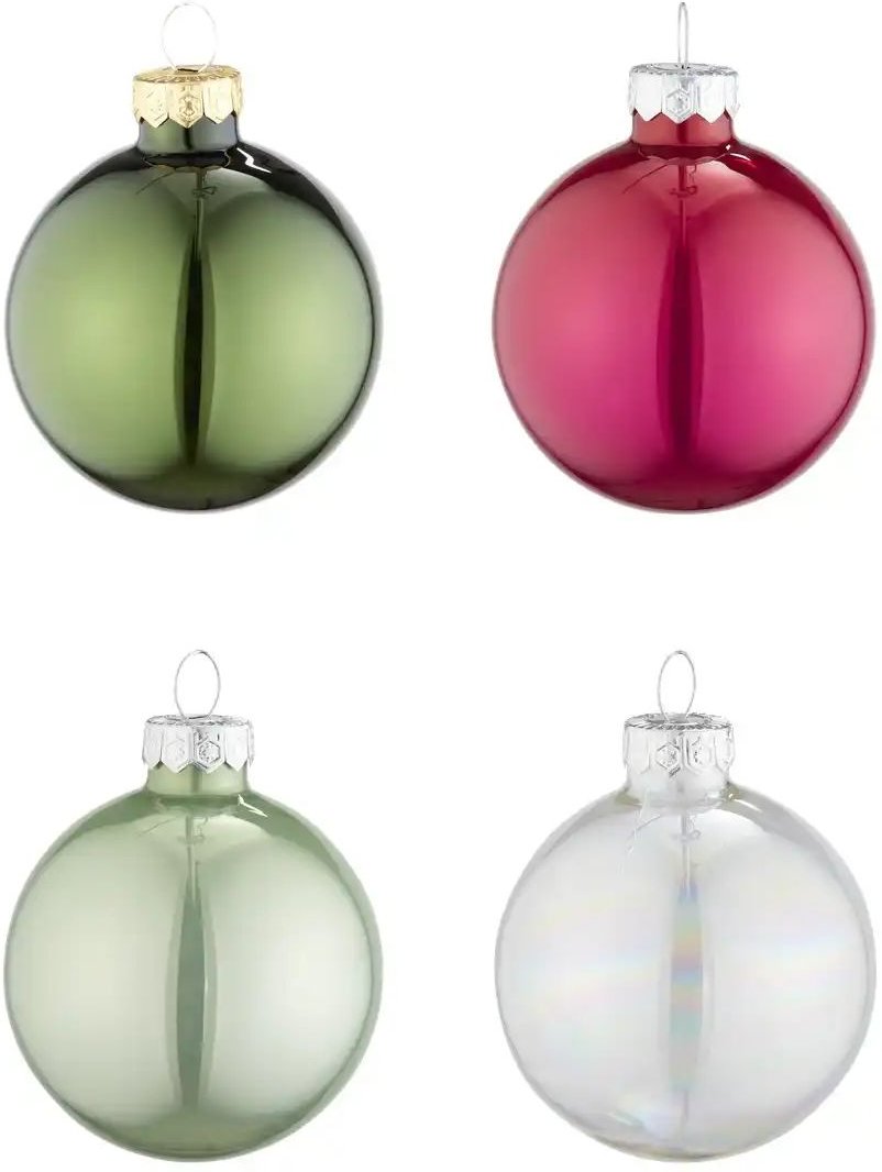 Weihnachtskugel Set 20er ¦ mehrfarbig ¦ Glas,Aluminium Ø: 6 Weihnachten - Höffner