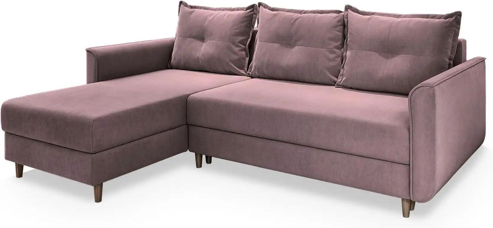 MASSENO Ecksofa mit Schlaffunktion Pisan ¦ rosa/pink ¦ Maße (cm): B: 220 H: 91 Polstermöbel > Sofas > 3-Sitzer - Höffner