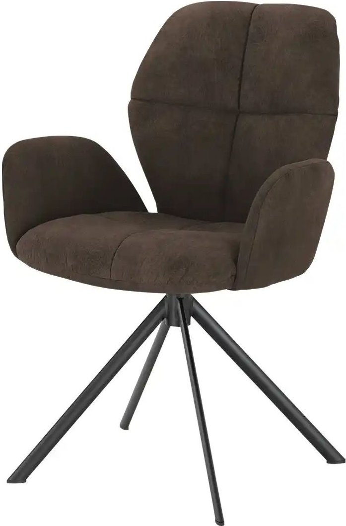 Wohnwert Polsterstuhl Luisa ¦ braun ¦ Maße (cm): B: 62 H: 90 T: 60.0 Stühle > Esszimmerstühle > Esszimmerstühle mit Arm...