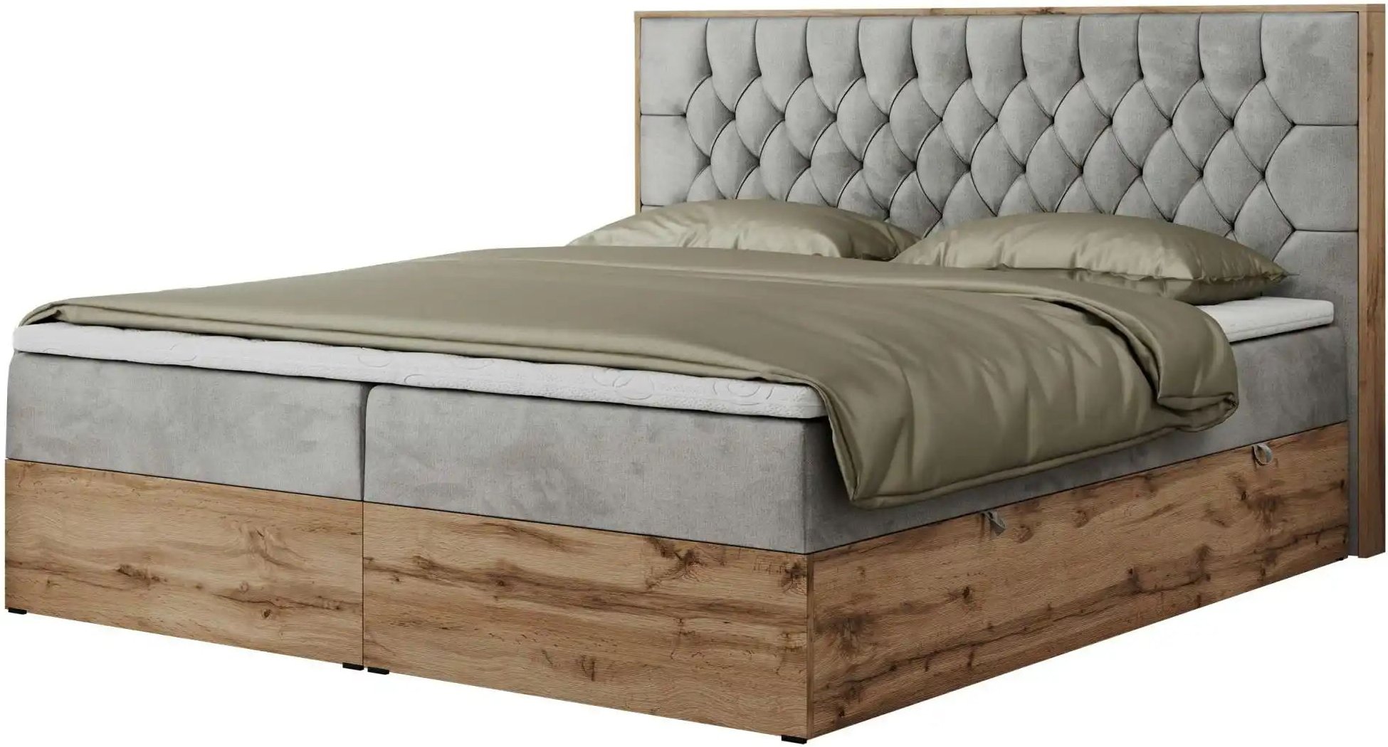 Boxbett mit Bettkasten Amore ¦ grau ¦ Maße (cm): B: 188 H: 115 Betten > Komfortbetten - Höffner