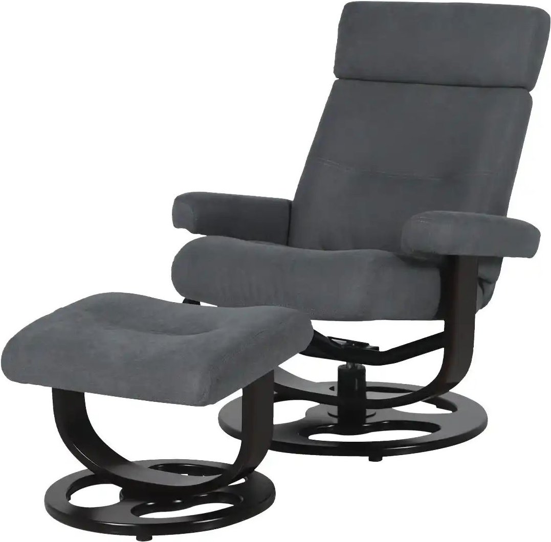 uno Sessel-Hocker-Set mit Relaxfunktion Mateo ¦ grau ¦ Maße (cm): B: 80 H: 104 T: 114.0 Polstermöbel > Sessel > Relaxses...