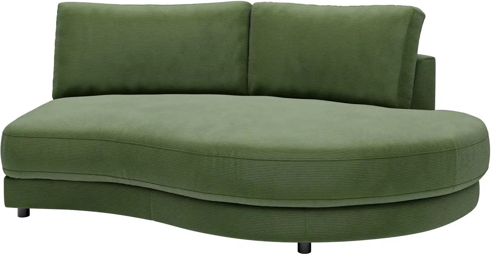 Jette Home Element Abschluss rund rechts in Feincord Sila ¦ grün ¦ Maße (cm): B: 205 H: 85 T: 166.0 Polstermöbel > Sofas...