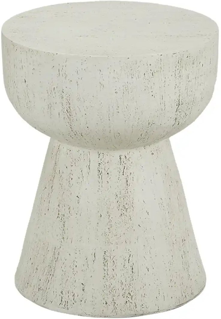Beistelltisch Travertino ¦ grau ¦ Maße (cm): H: 50,5 Ø: 40 Tische > Beistelltische > Beistelltische ohne Rollen - Höff...