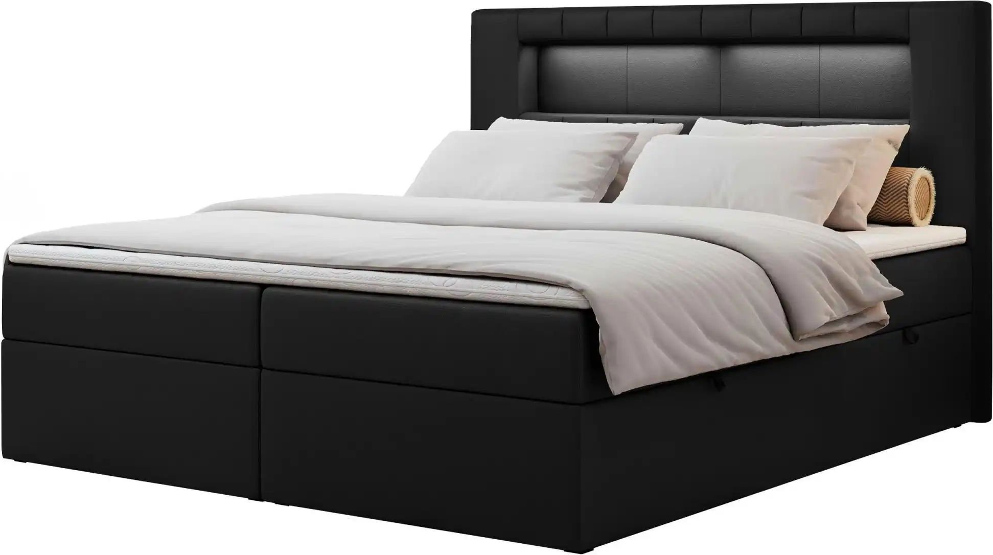 Boxbett mit Bettkasten Gold 5 ¦ schwarz ¦ Maße (cm): B: 200 H: 103 Betten > Komfortbetten - Höffner