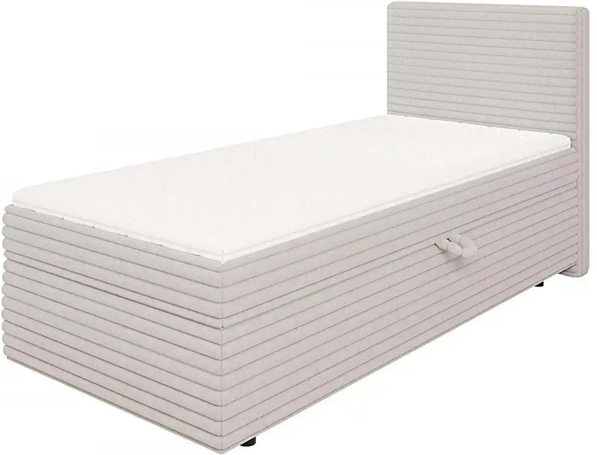 Boxbett mit Stauraum und Topper H3 Neo ¦ grau ¦ Maße (cm): B: 95 H: 110 Betten > Boxspringbetten - Höffner