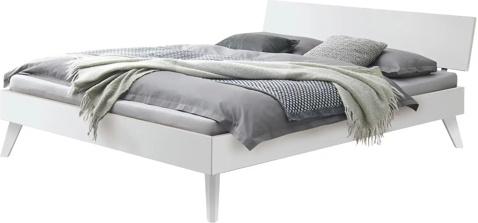 HASENA Massivholzbett Ancona ¦ weiß ¦ Maße (cm): B: 146 H: 79 Betten > Bettgestelle - Höffner