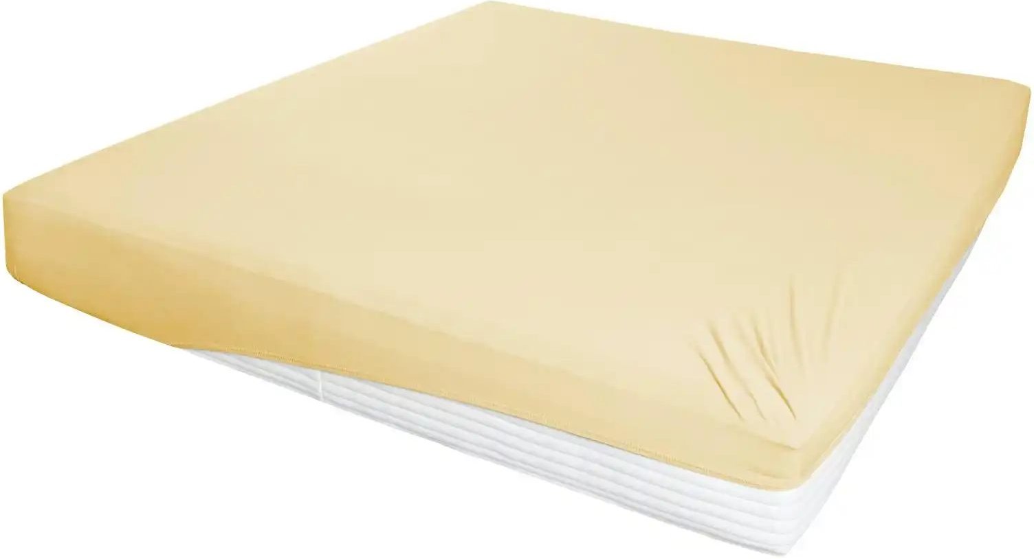 Jersey-Elasthan Boxspringbetttuch ¦ gelb ¦ Maße (cm): B: 100 H: 26 Bettwaren > Bettlaken - Höffner
