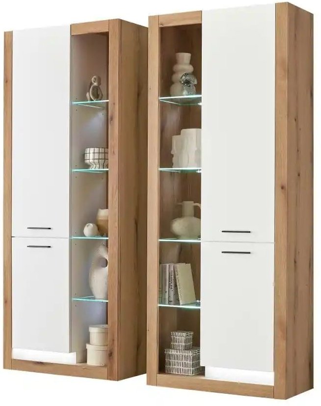 Wohnwand Busso ¦ braun ¦ Maße (cm): B: 180 H: 195 T: 37.0 Kommoden & Sideboards > Wohnwände - Höffner