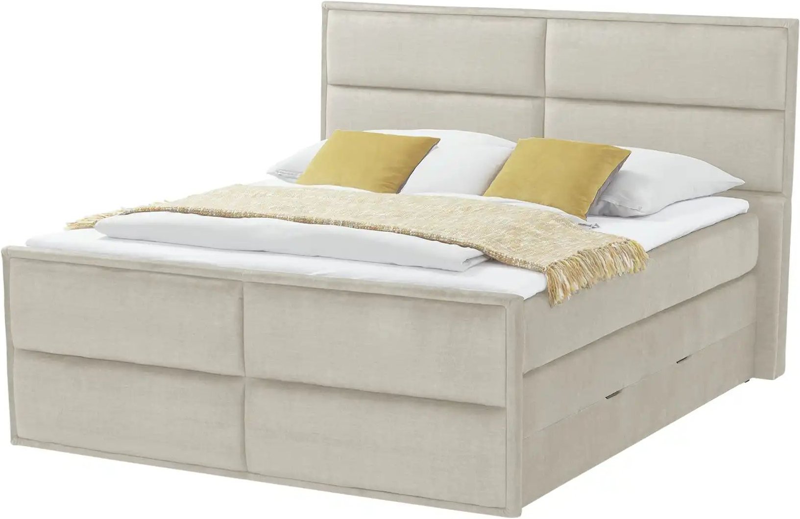 Boxspringbett mit Bettkasten Crocco ¦ beige ¦ Maße (cm): B: 197 H: 136 Betten > Boxspringbetten - Höffner