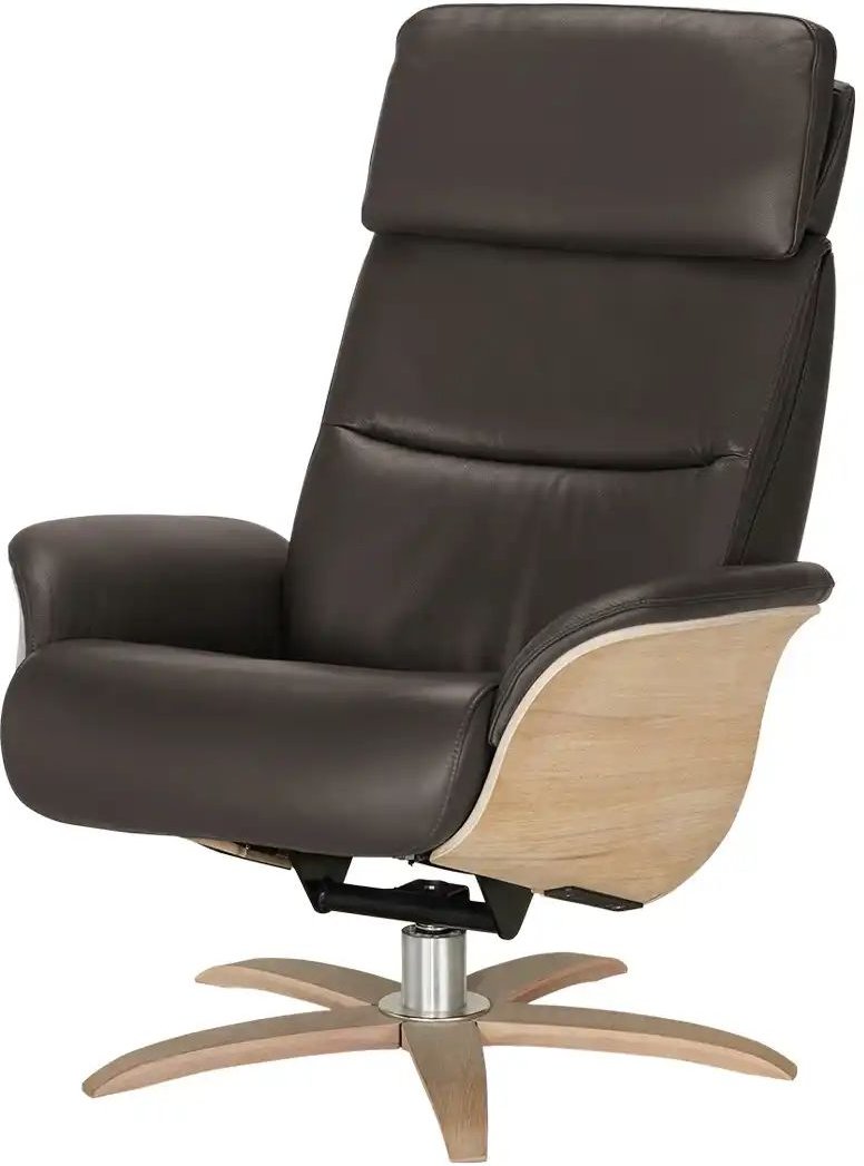 Nils Olsen Relaxsessel Leder mit Relaxfunktion Balance ¦ braun ¦ Maße (cm): B: 80 H: 112 T: 121.0 Polstermöbel > Sessel ...