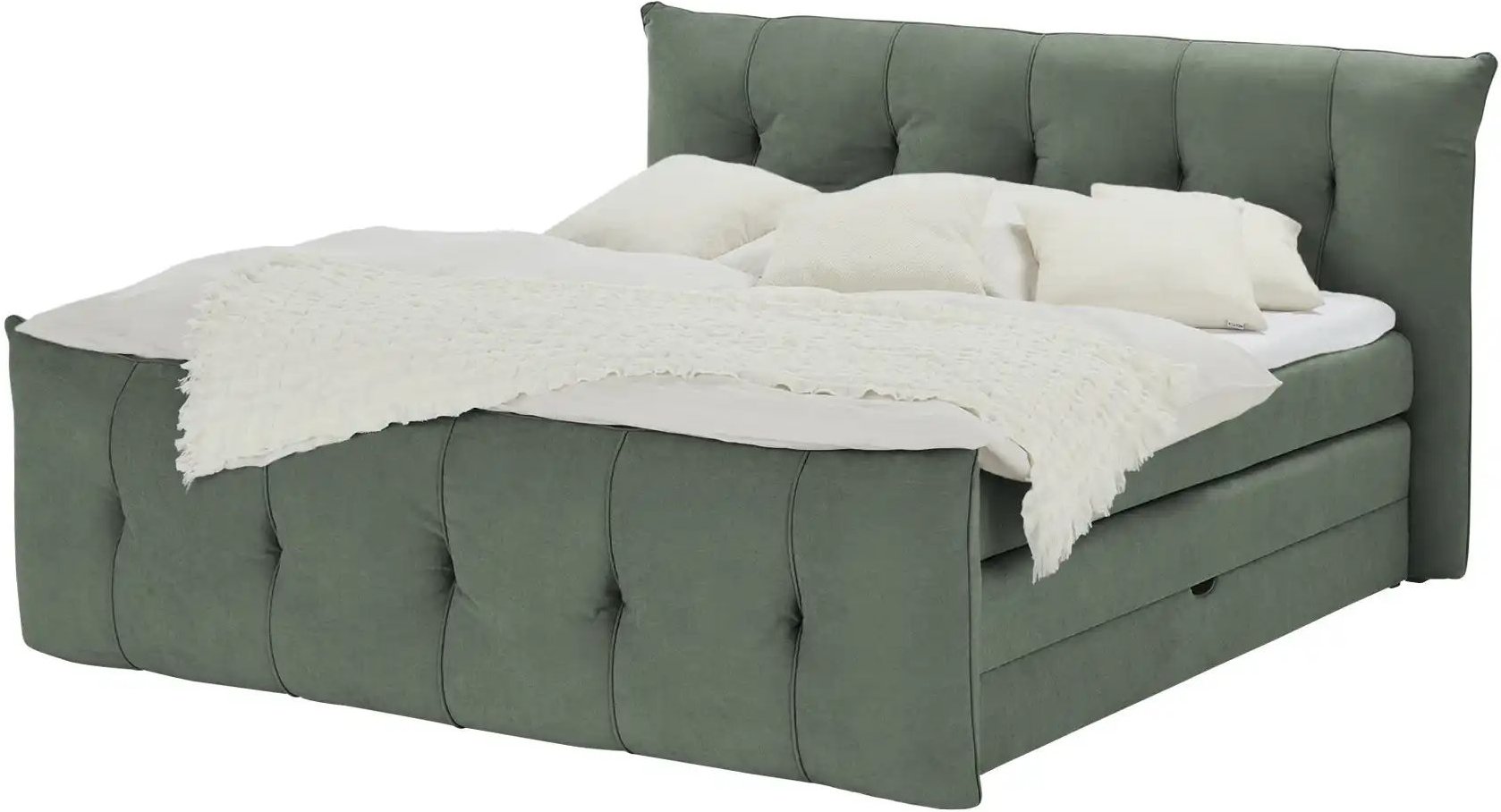 switch Boxspringbett mit Bettkasten Sofia ¦ grün ¦ Maße (cm): B: 204 H: 113 Betten > Boxspringbetten - Höffner