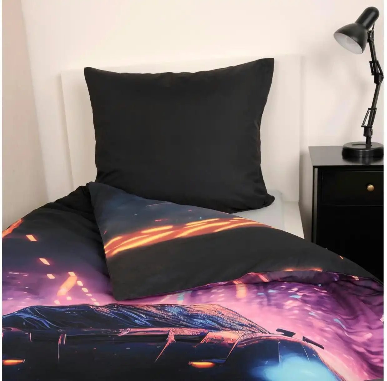 Thumbnail - Bettwäsche-Set Neon Car ¦ mehrfarbig ¦ Maße (cm): B: 135 H: 1 Bettwaren > Bettwäsche > Bettwäsche ganzjährig - Höffner