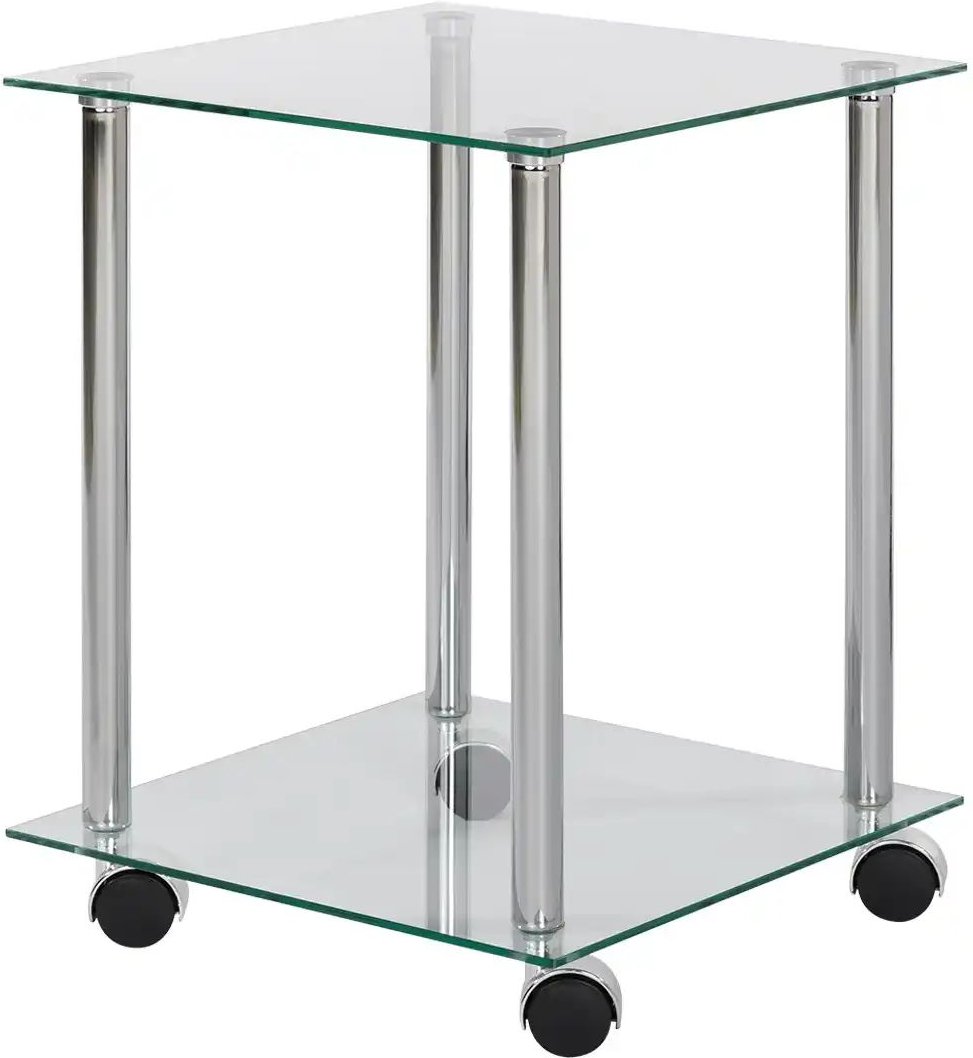 Beistelltisch Anita ¦ transparent/klar ¦ Maße (cm): B: 35 H: 45 Tische > Beistelltische > Beistelltische auf Rollen - H...
