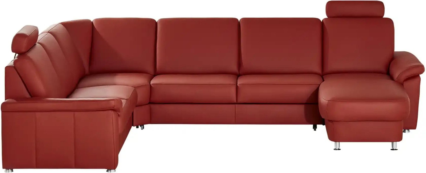 meinSofa Wohnlandschaft Leder Carolin ¦ rot ¦ Maße (cm): B: 330 H: 91 T: 240.0 Polstermöbel > Sofas > Wohnlandschaften -...