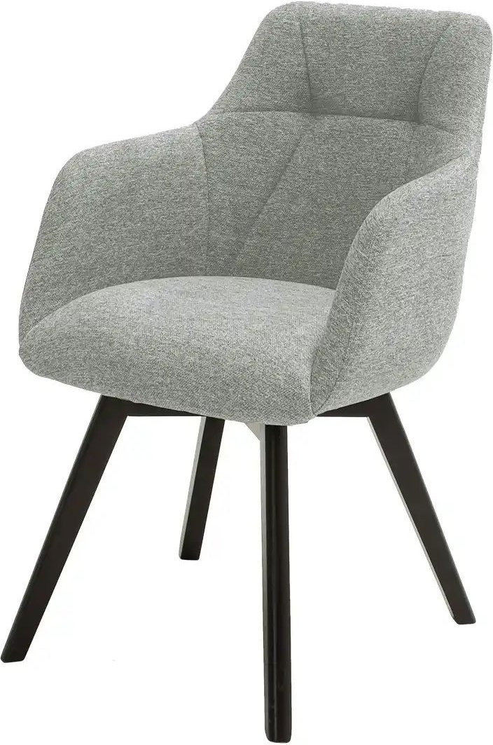 Dine + Mine Armlehnstuhl mit Steppung im Rücken Nador ¦ grau ¦ Maße (cm): B: 57 H: 84 T: 65.0 Stühle > Esszimmerstühle >...