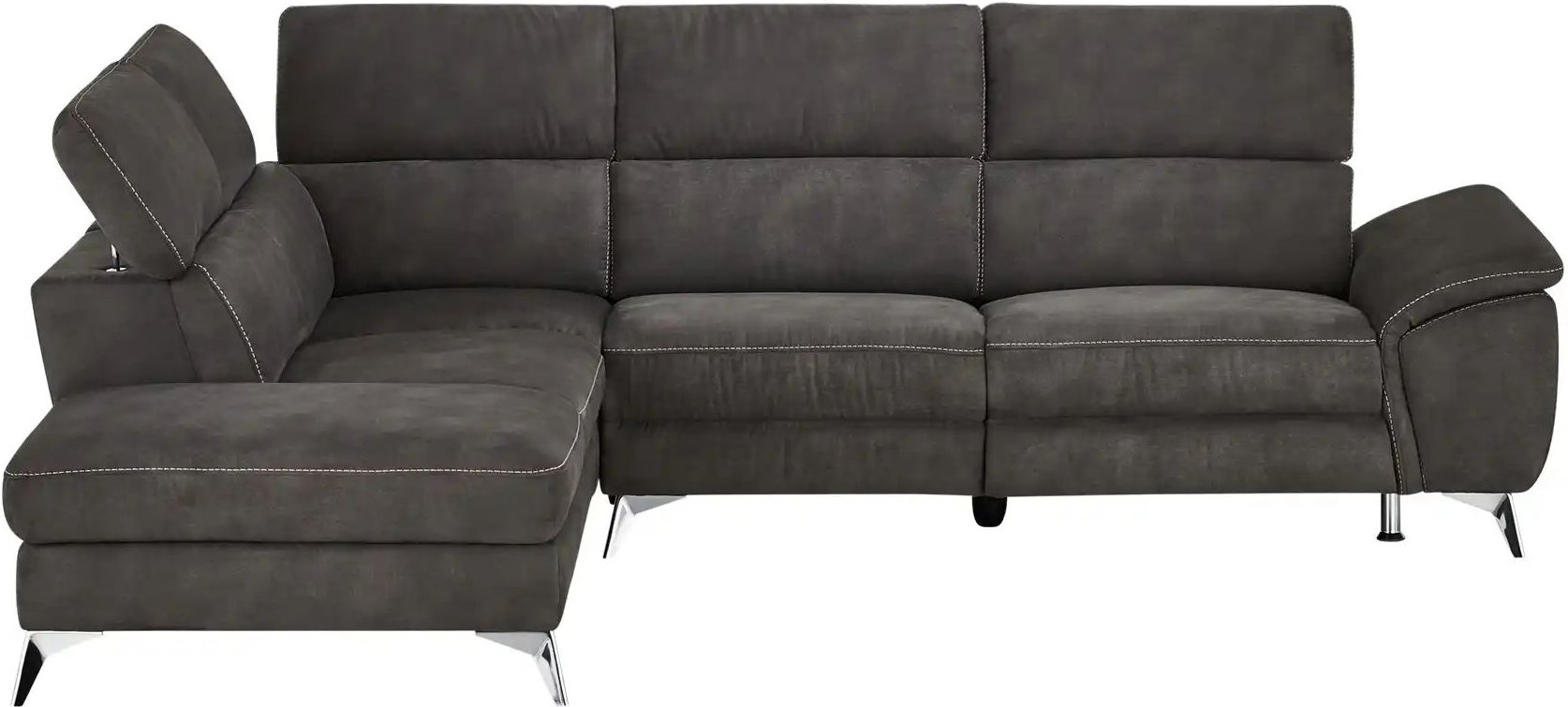 uno Ecksofa  Danae ¦ grau ¦ Maße (cm): B: 281 H: 80 T: 222.0 Polstermöbel > Sofas > Ecksofas - Höffner