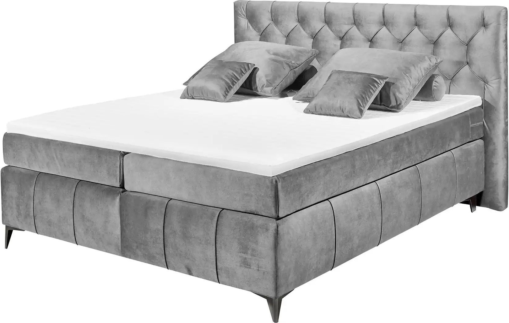 meinBett Boxspringbett Pembroke ¦ grau ¦ Maße (cm): B: 200 H: 121 Betten > Boxspringbetten > Boxspringbetten 180x200 - ...