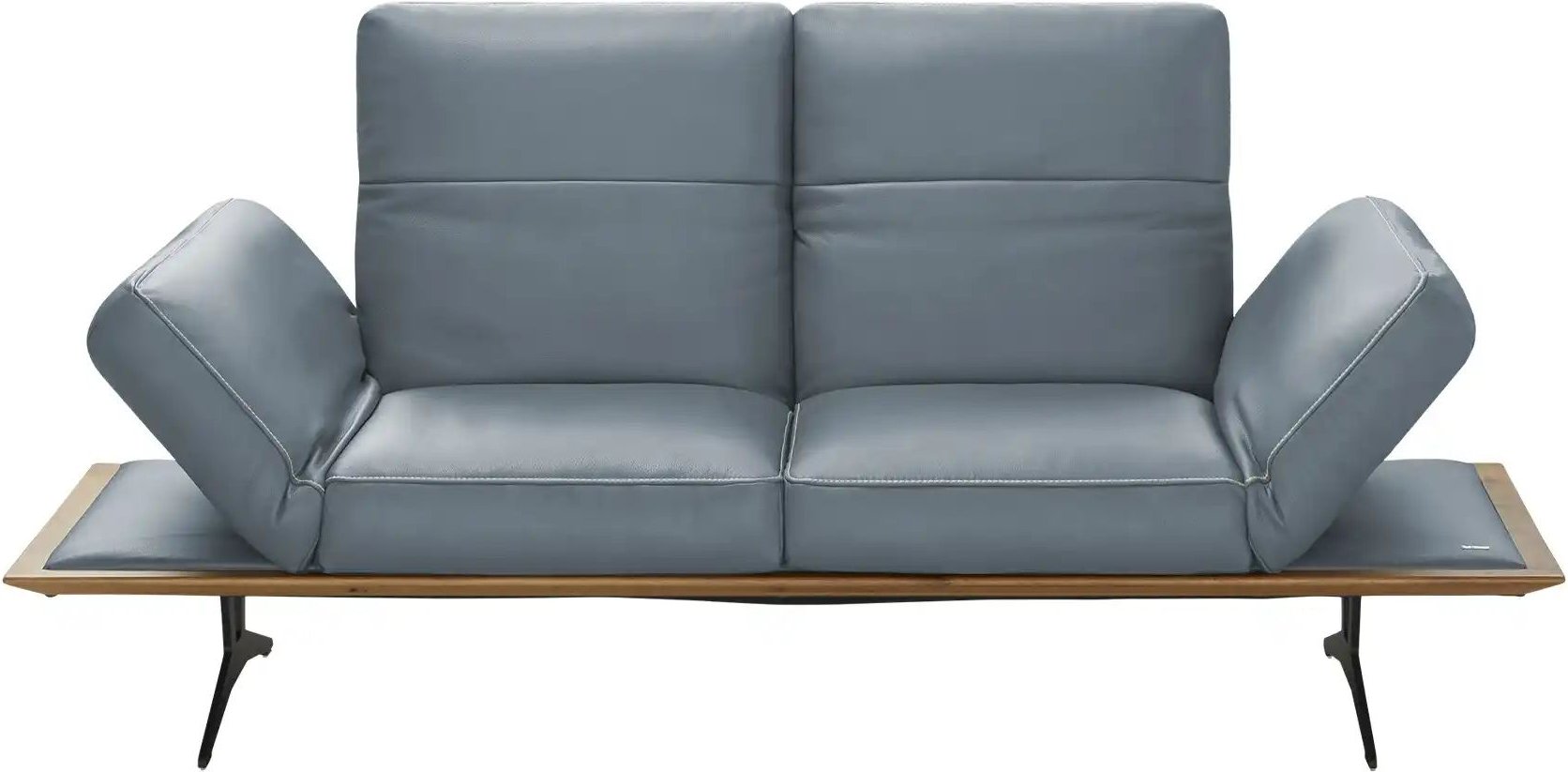 KOINOR Einzelsofa aus Echtleder Fendo ¦ blau ¦ Maße (cm): B: 206 H: 73 T: 123.0 Polstermöbel > Sofas > 2-Sitzer - Höffne...