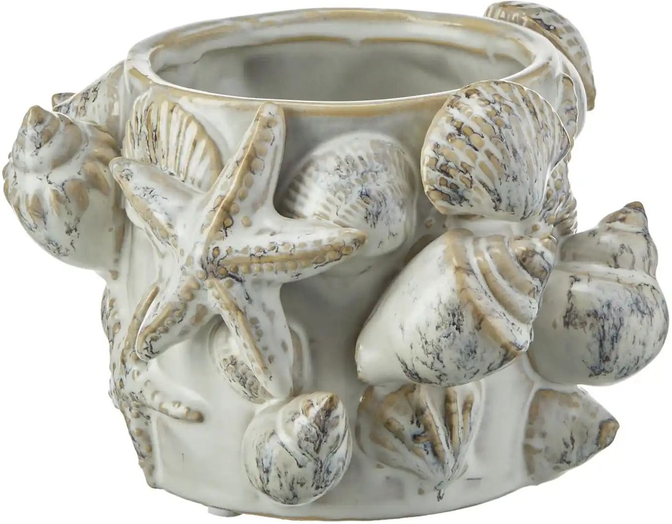 HOME STORY Vase 3D Muschel ¦ creme ¦ Steinzeug ¦ Maße (cm): H: 12 Ø: 18.5 Accessoires > Vasen - Höffner