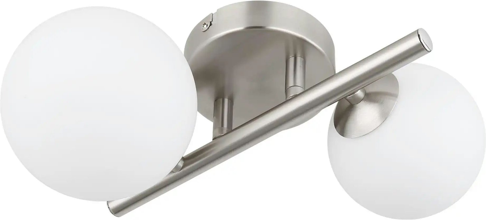 Globo Lighting Deckenleuchte Riha ¦ silber ¦ Maße (cm): B: 25 H: 12,5 T: 26.0 Lampen & Leuchten > Deckenleuchten - Höff...