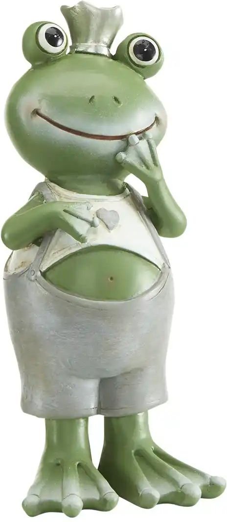 HOME STORY Deko Frosch ¦ grün ¦ Polyresin (Kunstharz) ¦ Maße (cm): B: 6,8 H: 15,5 T: 5.0 Accessoires > Dekoartikel - H...