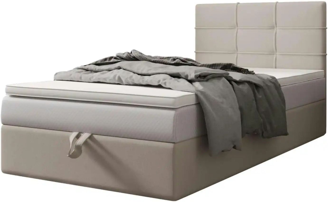 Boxbett mit Stauraum Matratze H3 und Topper Duo 2 ¦ beige ¦ Maße (cm): B: 100 H: 102 Betten > Komfortbetten - Höffner