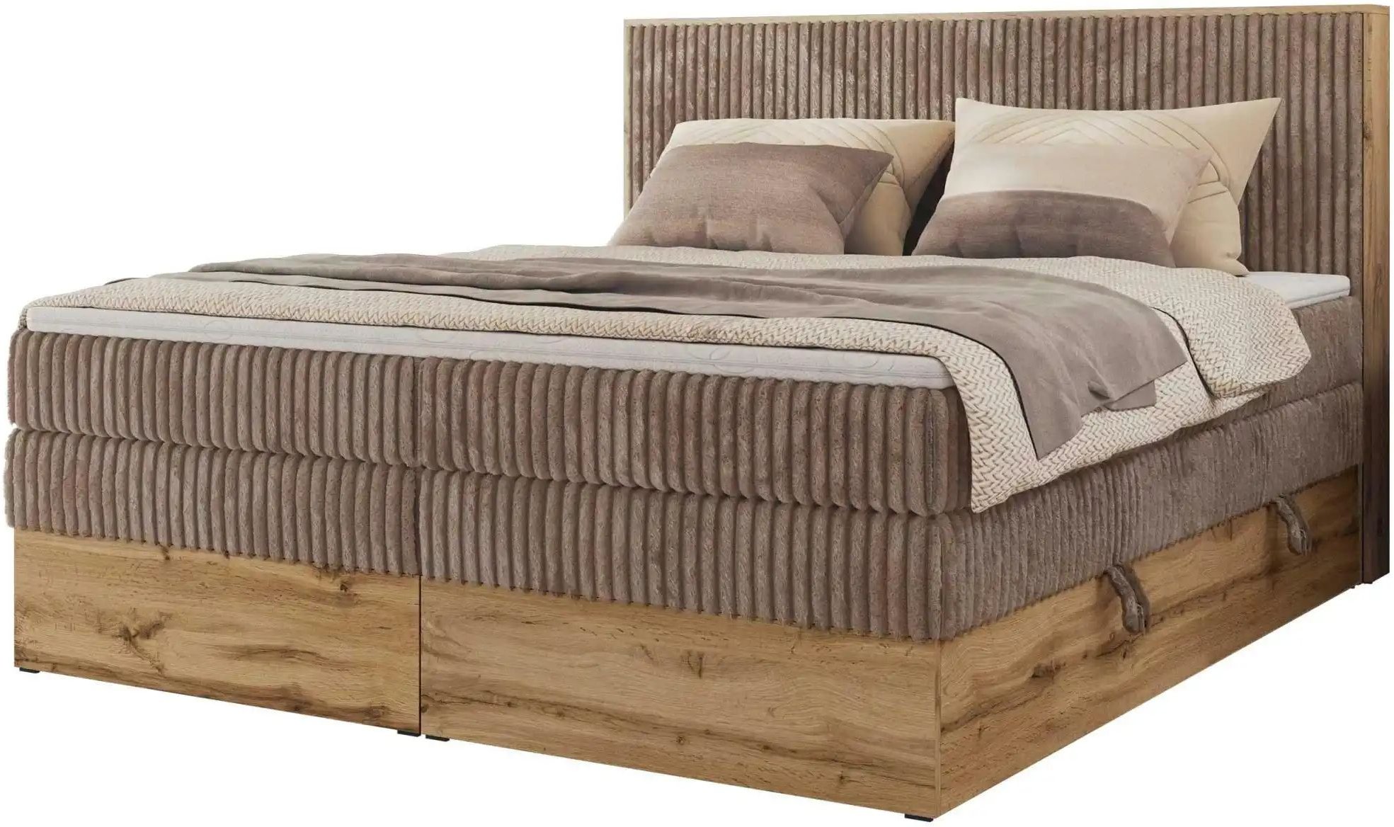 Boxspringbett mit Bettkasten Wood Classic King ¦ braun ¦ Maße (cm): B: 164 H: 120 Betten > Boxspringbetten - Höffner